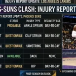 Coach hints key Lakers injury could clear vs Suns